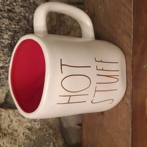 Rae Dunn Hot Stuff mug gold writing